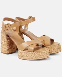 Christian Louboutin Sandali espadrillas Calakala 70 in pelle Marrone