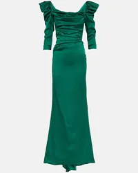 Vivienne Westwood Abito lungo Astral in raso Verde