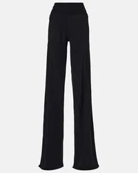 Rick Owens Pantaloni a gamba larga in velluto Nero