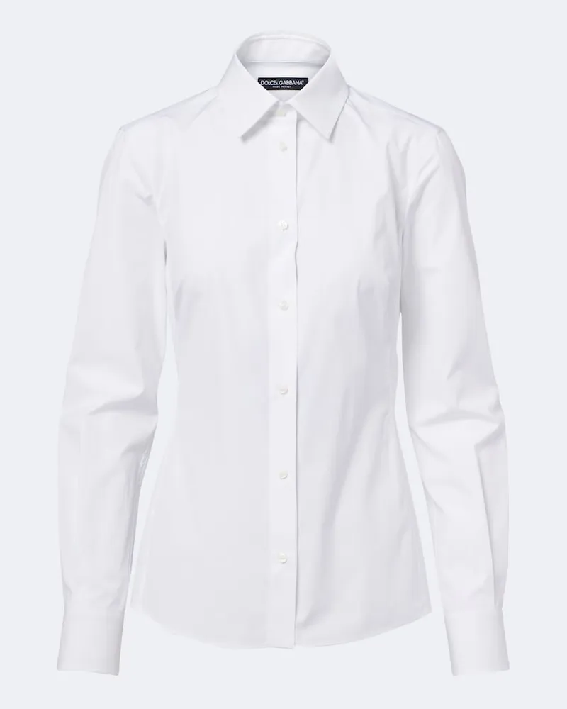 Dolce & Gabbana Camicia in misto cotone Bianco