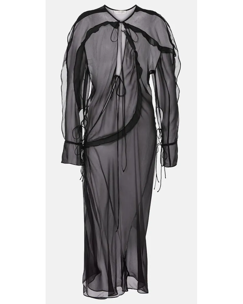 Christopher Esber Abito midi in seta Nero