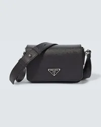 Prada Borsa a spalla in pelle saffiano Nero