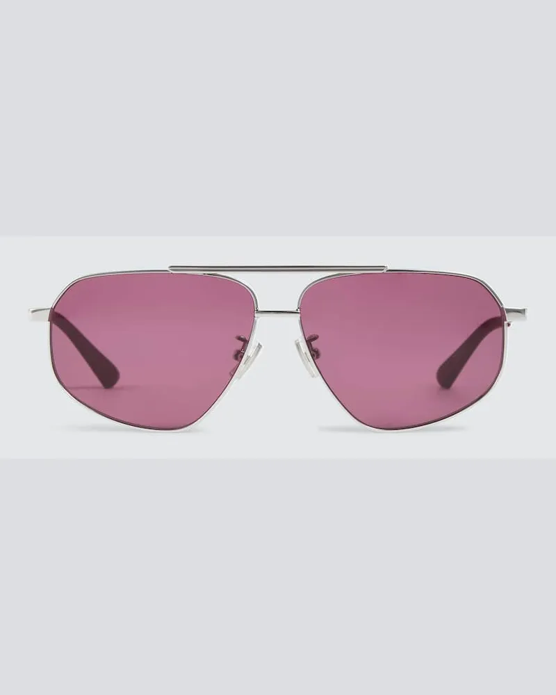 Bottega Veneta Occhiali aviator in metallo Rosa