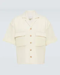 King & Tuckfield Camicia bowling in lana Giallo