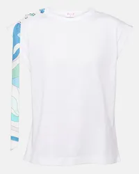 Emilio Pucci T-shirt in jersey di cotone Bianco