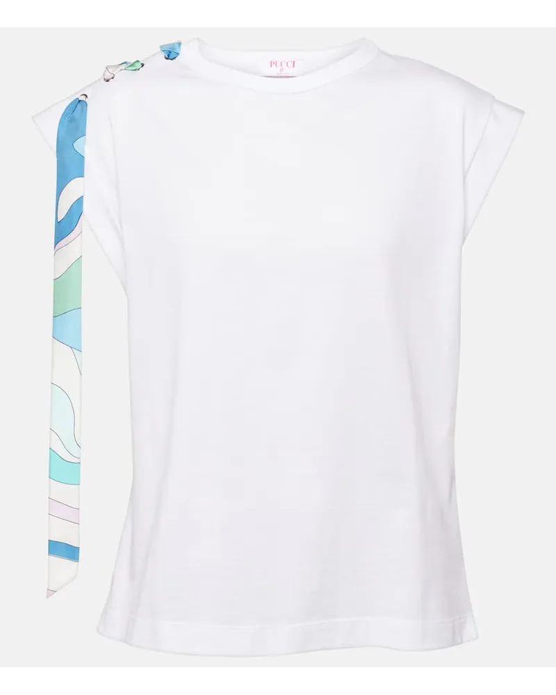 Emilio Pucci T-shirt in cotone Bianco