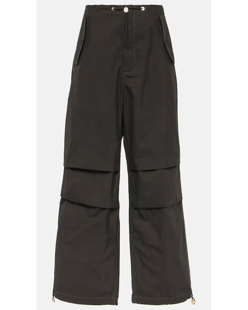 Dion Lee Pantaloni a gamba larga in misto cotone Nero
