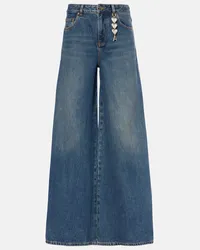 Area Jeans a gamba larga e vita alta Blu