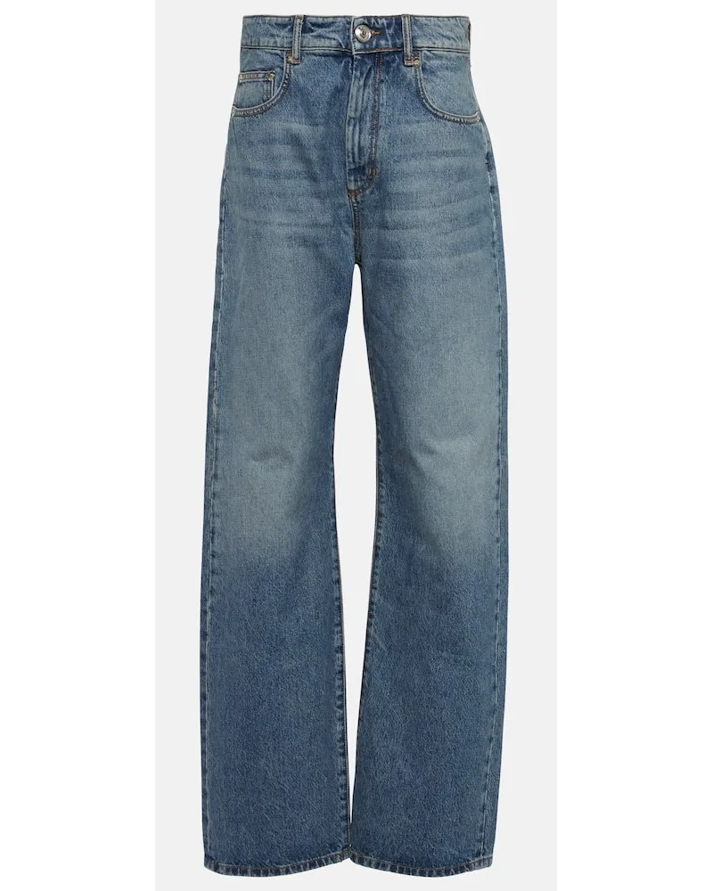 SPORTMAX Jeans Fido a vita alta e gamba larga Blu