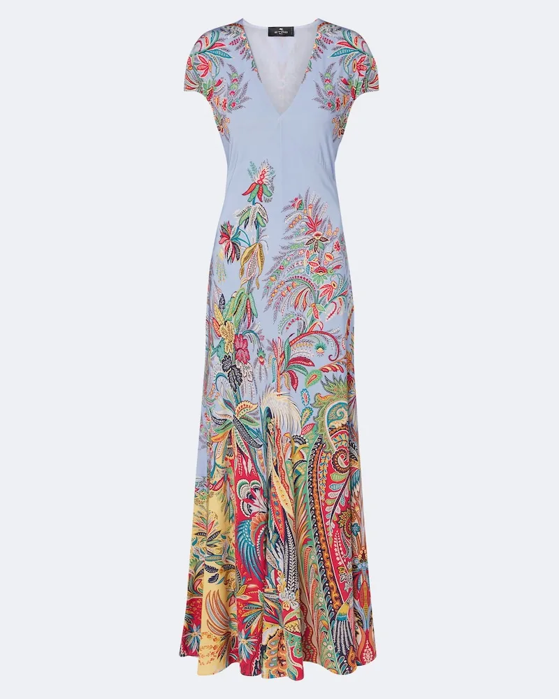 Etro Abito lungo con stampa Multicolore