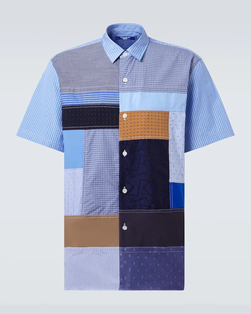 Junya Watanabe Camicia in cotone con patchwork Multicolore