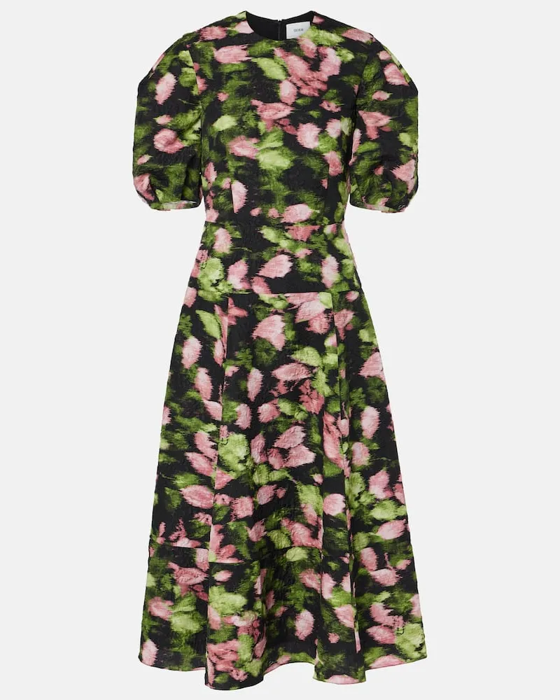 Erdem Abito midi in matelassÃ© con stampa Multicolore