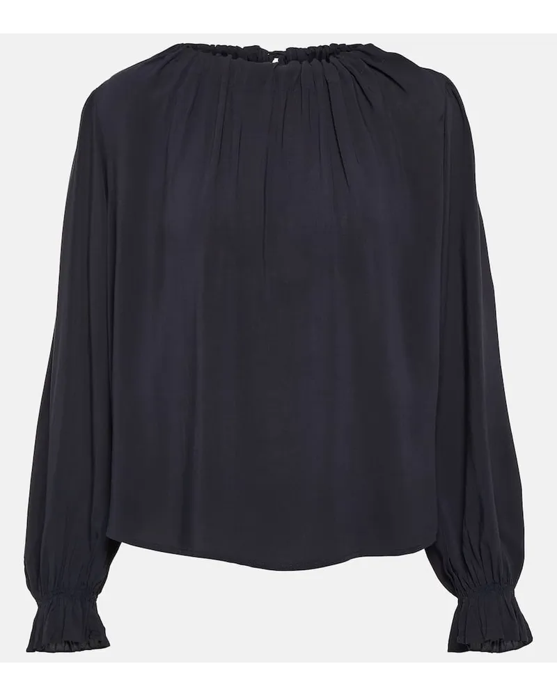 Velvet Blusa Bristol in challis Blu