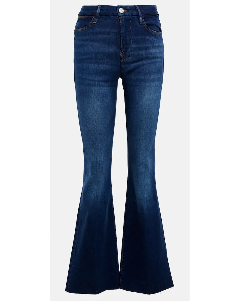 Frame Denim Jeans flared a gamba larga Blu