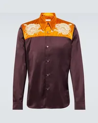 Dries van Noten Camicia ricamata Multicolore