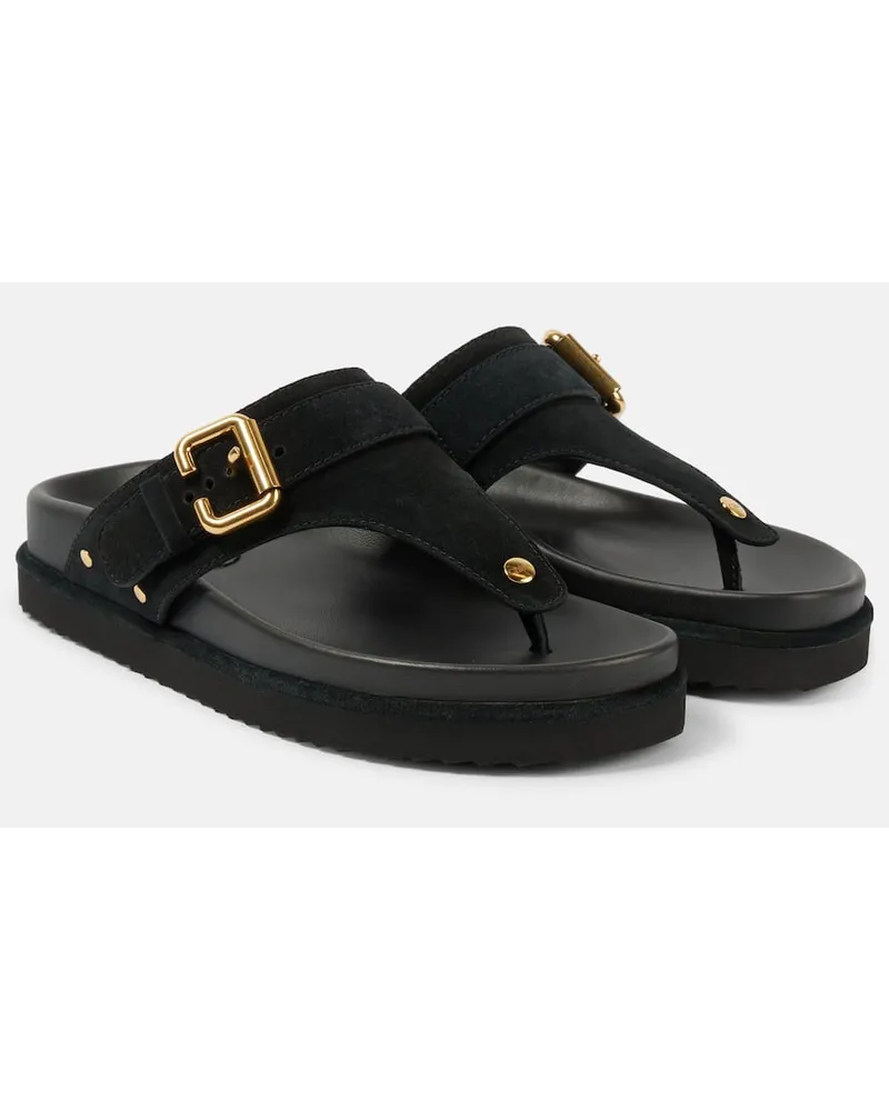 Chloé ChloÃ© Sandali infradito Nil in suede Nero