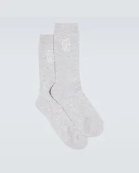 Brunello Cucinelli Calze in cotone Grigio