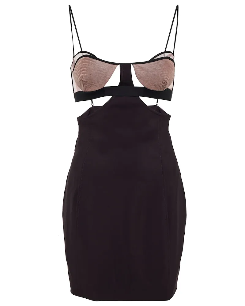 Nensi Dojaka Miniabito con cut-out Nero
