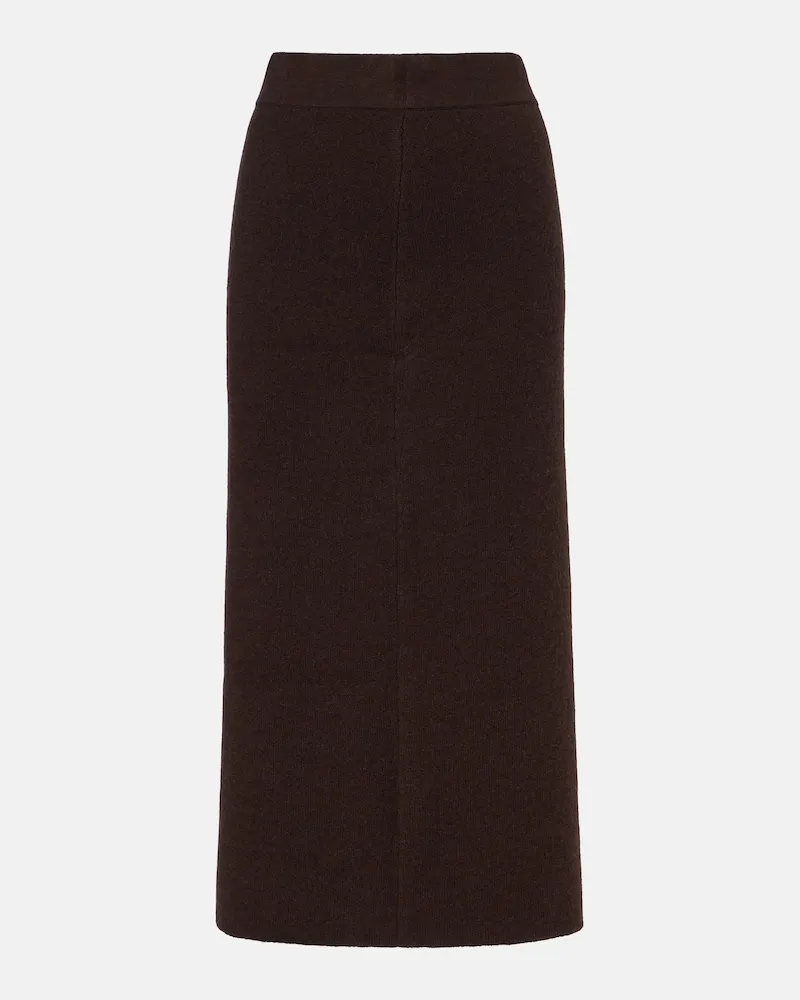 Jardin des Orangers Gonna a tubino in lana e cashmere Marrone