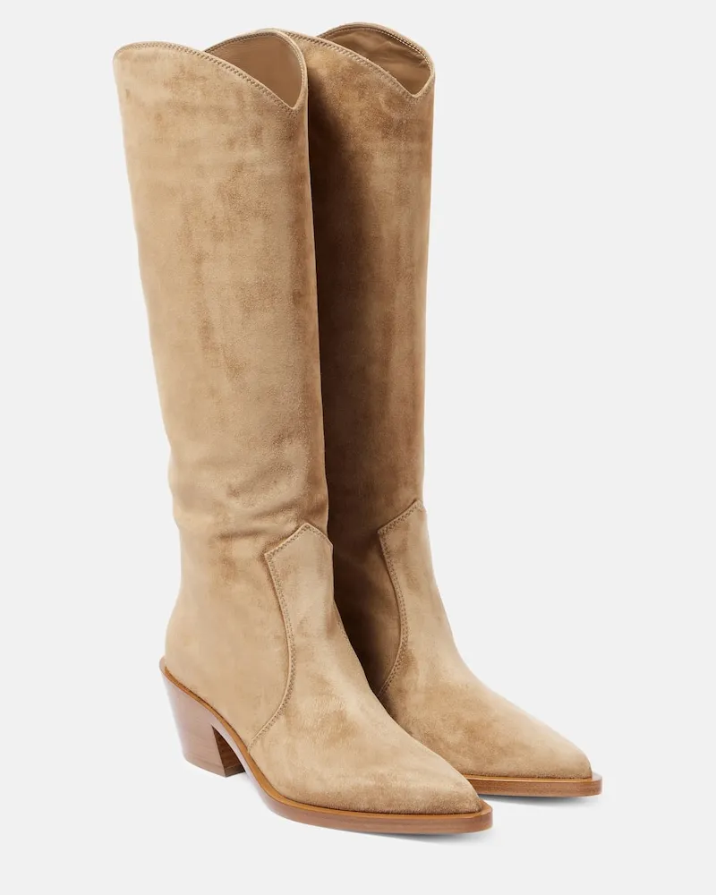 Gianvito Rossi Stivali 45 in suede Beige