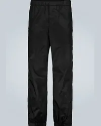 Prada Pantaloni sportivi regular con logo Nero