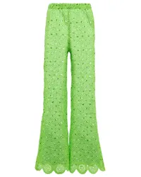 ROTATE Birger Christensen Pantaloni Nola in crochet Verde