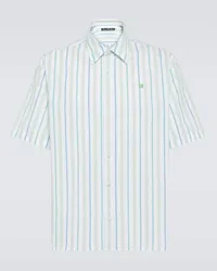 Acne Studios Camicia bowling in cotone a righe Rosa