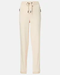 Moncler Pantaloni sportivi in misto cotone Bianco