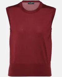 Dolce & Gabbana Top in seta Borgogna