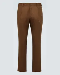 Herno Pantaloni regular in misto cotone Marrone