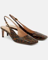 Gianvito Rossi Pumps slingback 55 in vernice Marrone