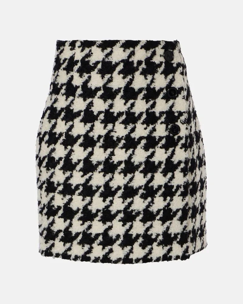 Nina Ricci Minigonna in misto lana pied-de-poule Nero