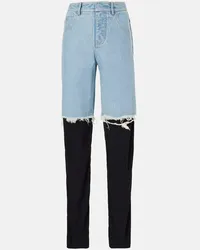 Christopher Esber Jeans a gamba larga distressed Blu