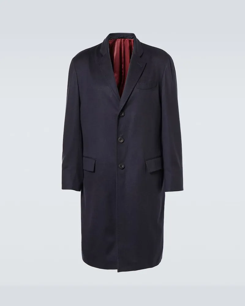 Rubinacci Soprabito in cashmere Blu