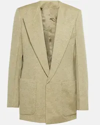 Victoria Beckham Blazer monopetto in misto lana Verde