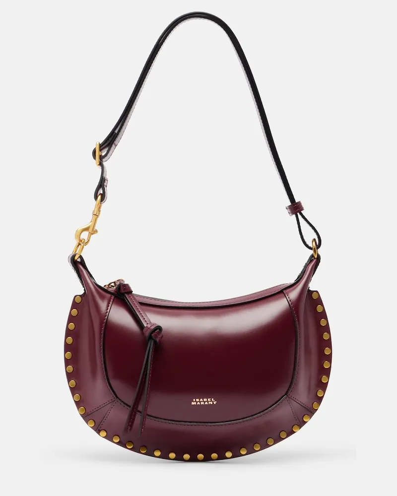 Isabel Marant Borsa a spalla Oskan Small in pelle Borgogna