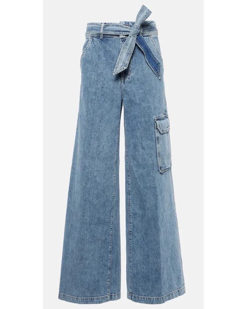 Veronica Beard Jeans cargo Belisa a vita alta Blu