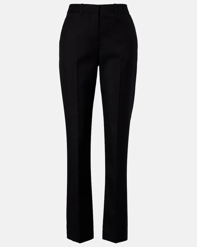 Givenchy Pantaloni slim in lana a righe Grigio