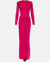 Victoria Beckham Abito lungo in jersey Rosa