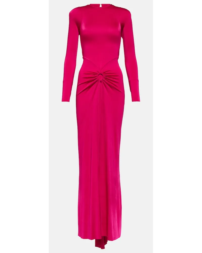 Victoria Beckham Abito lungo in jersey Rosa