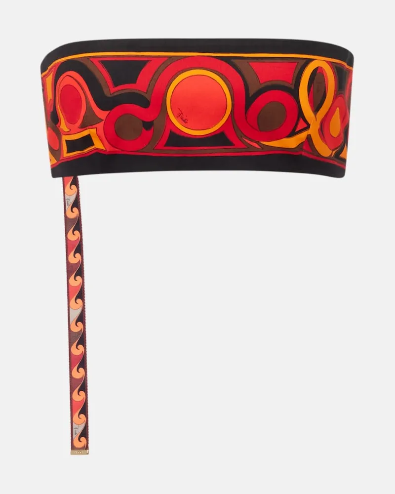 Emilio Pucci Top  a fascia Manuba in cotone Arancione