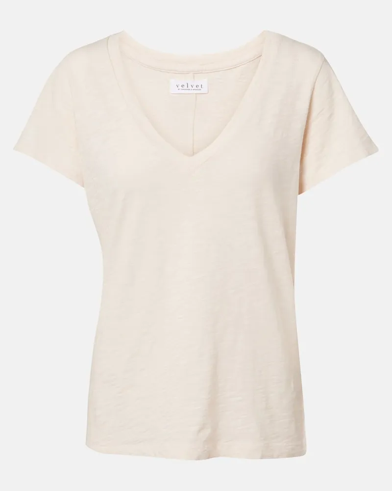 Velvet T-shirt Lilith in jersey di cotone Rosa