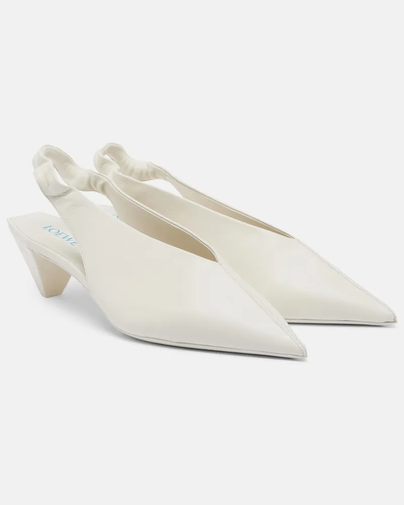 Loewe Pumps slingback Origami Cubic in pelle Bianco