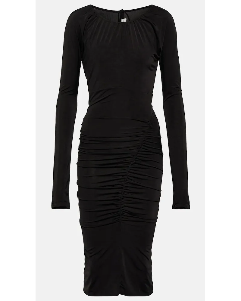 Victoria Beckham Abito mini a portafoglio in jersey Nero