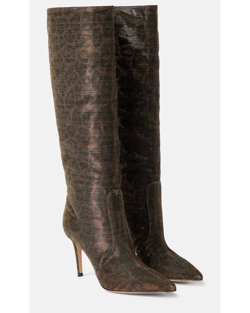 Gianvito Rossi Stivali Hansen con stampa leopardata Multicolore