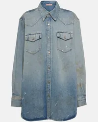 Acne Studios Camicia di jeans distressed Blu