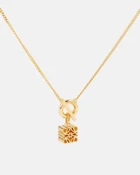 Loewe Collana Anagram in argento sterling bagnata in oro 24kt Oro