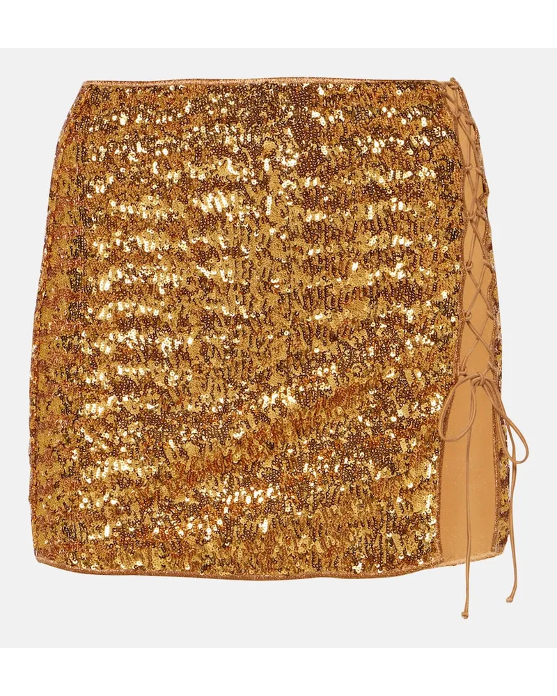 Oséree OsÃ©ree Minigonna Paillettes LacÃ Oro