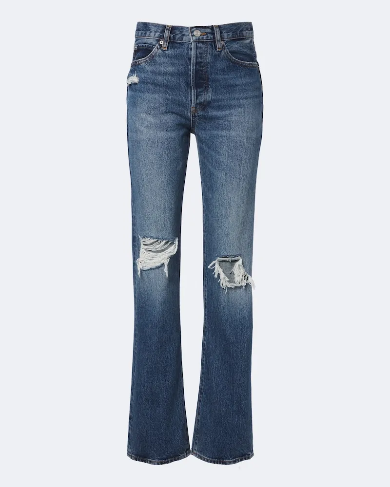 Frame Denim Jeans regular The Vertical distressed Blu