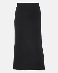 Max Mara Gonna midi Enza in lana vergine Nero